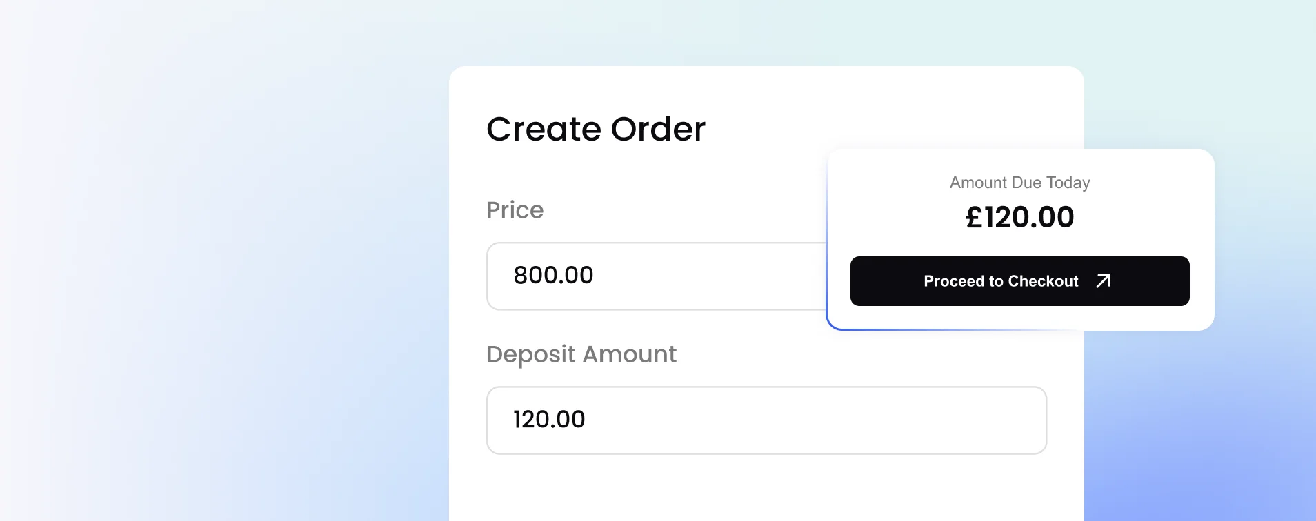 Deposits + Final Payments